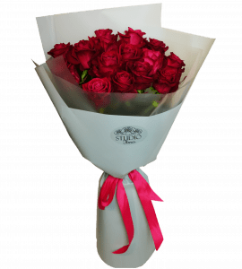 Букет пятнадцать роз Шангри Ла – Интернет-магазин цветов STUDIO Flores
