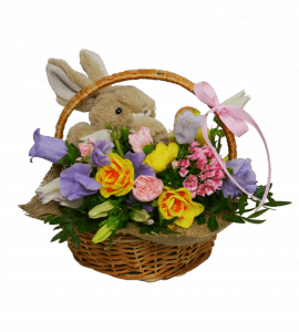 Корзина с цветами – Интернет-магазин цветов STUDIO Flores