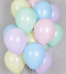 Balloons with helium macarons