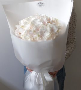 Bouquet of one white hydrangea – Flower shop STUDIO Flores