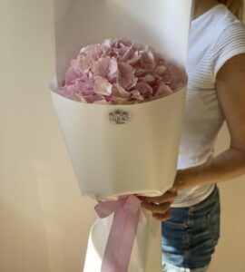 Bouquet of one pink hydrangea
