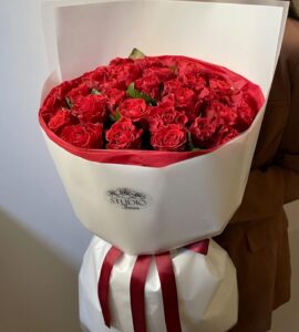 Bouquet of thirty-five red roses