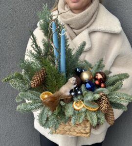 Новогодний букет на стол 4