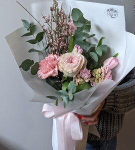 Delivery of a bouquet of flowers 'For Her'