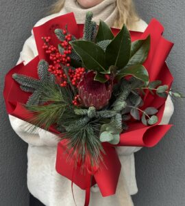 Winter Bouquet with Protea by Ingrid