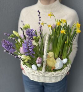 Корзина Пасхальная с утенком Корзина Пасхальная с утенком